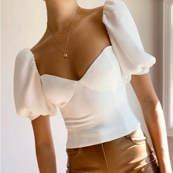 Wilfred Tops - Wilfred White Novella Shortsleeve Blouse